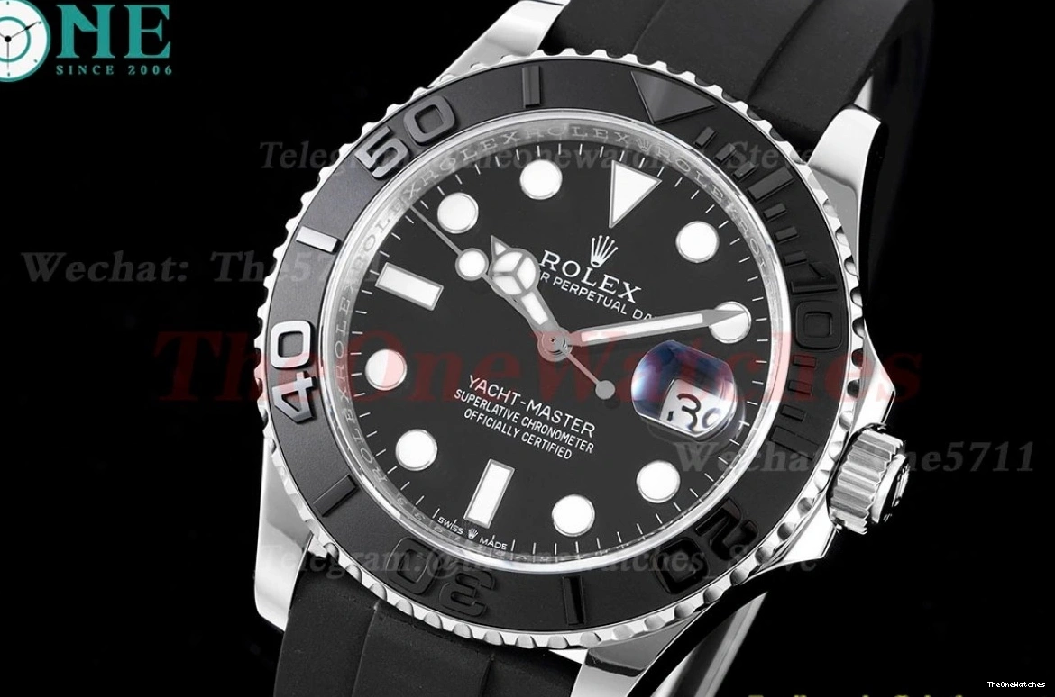 42mm JVSF VR3235 YachtMaster SS 904L Blk 226659 RU 0409